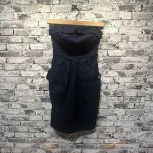 EUC City Triangles Navy Blue Mini Dress w/Tie Size 3